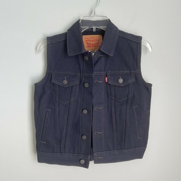 Levi's Kids Dark Wash Denim Vest - Picture 1 of 7